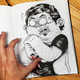 Illustration for article titled Fun illustrations of a cartoon fighting his creator